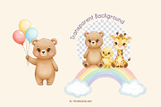 Bear and Friends Watercolor Clipart, a Decorative Illustration by Primrose Blume (Thumbnail 3 of 3)