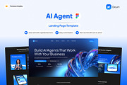 AI Agent Platform Landing Page, a Landing Page Template by Font Kingdom (Thumbnail 1 of 5)