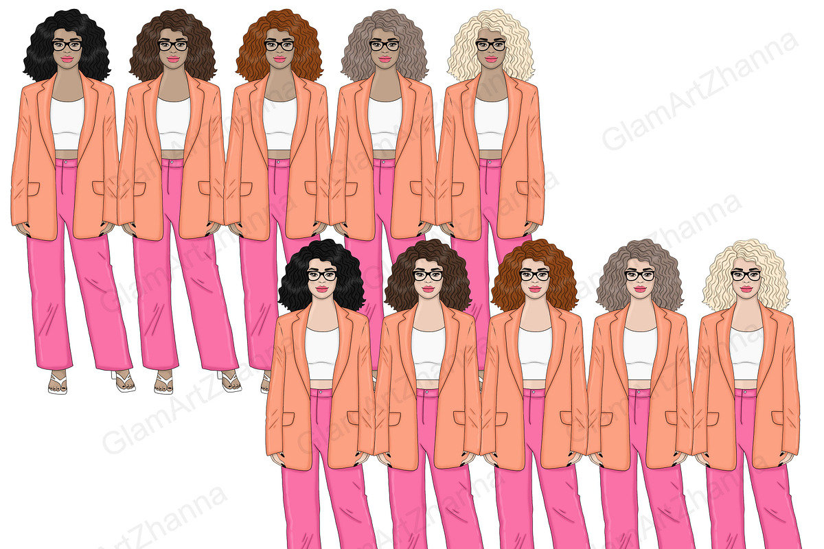 Boss Babe Clipart Bundle, a Person Illustration by GlamArtZhanna (Photo 7 of 7)