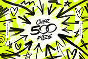 Marker – 500 Scribbles, Lines & More, a Texture Graphic by Studio 2am (Thumbnail 2 of 11)