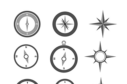 Navigation Compasses set, an Icon by Snipergraphics