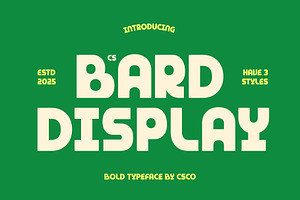 CS Bard – Bold Display Font, a Sans Serif Font by Craft Supply Co.