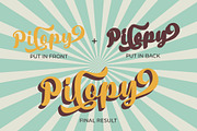Pilopy Script | Layered Fonts, a Script Font by Astageni (Thumbnail 2 of 9)