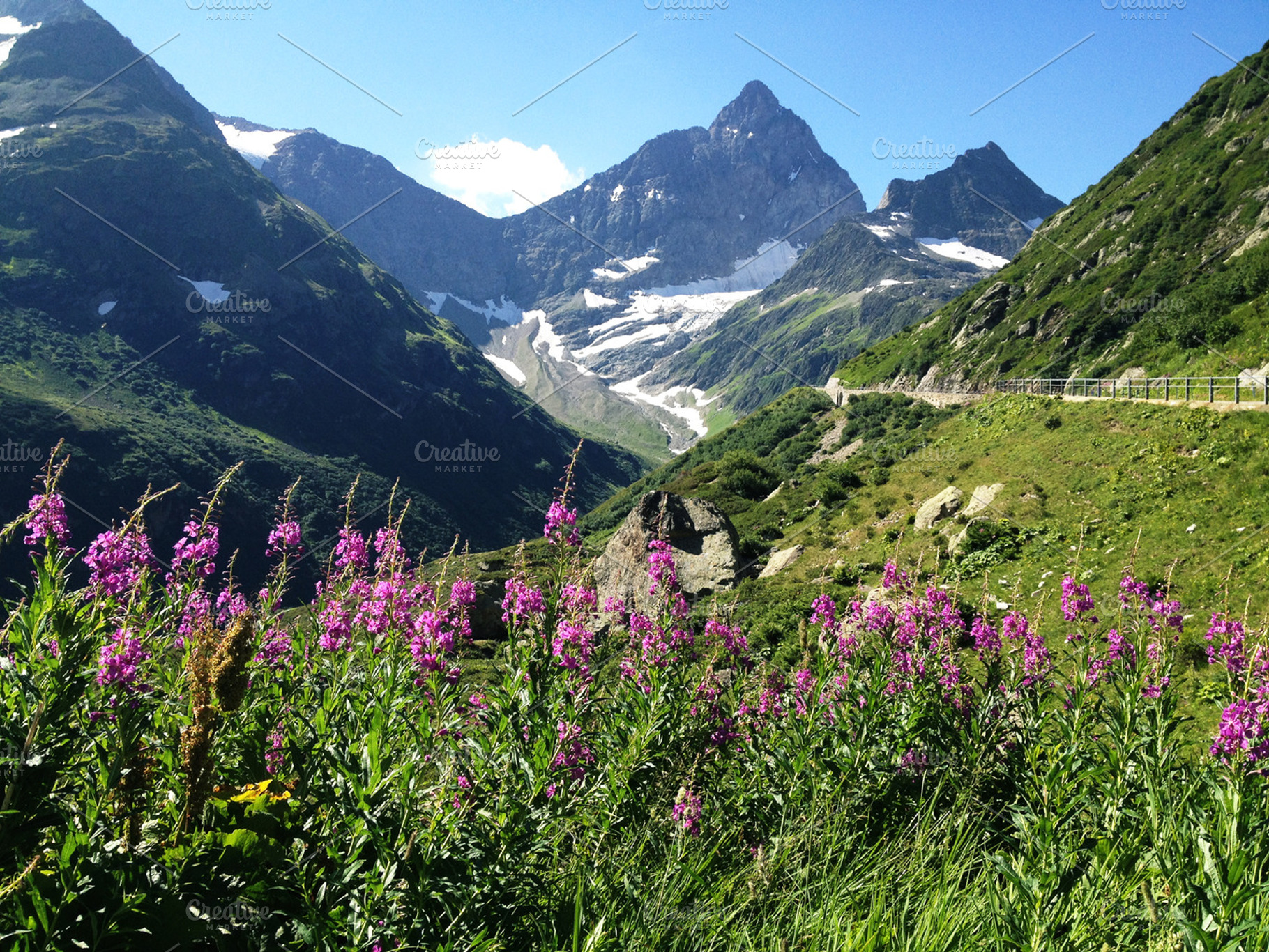 Swiss Alps Nature And Roads Stock Photo Containing Mountain And Sky