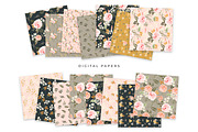 Boho Watercolor Florals & Patterns, an Illustration by PrettyGrandmillennial (Thumbnail 5 of 6)