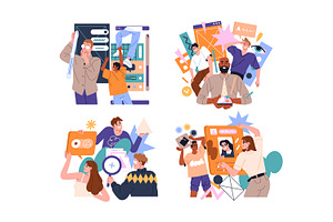 UX UI design concept set, a Work Illustration by PaperTrident