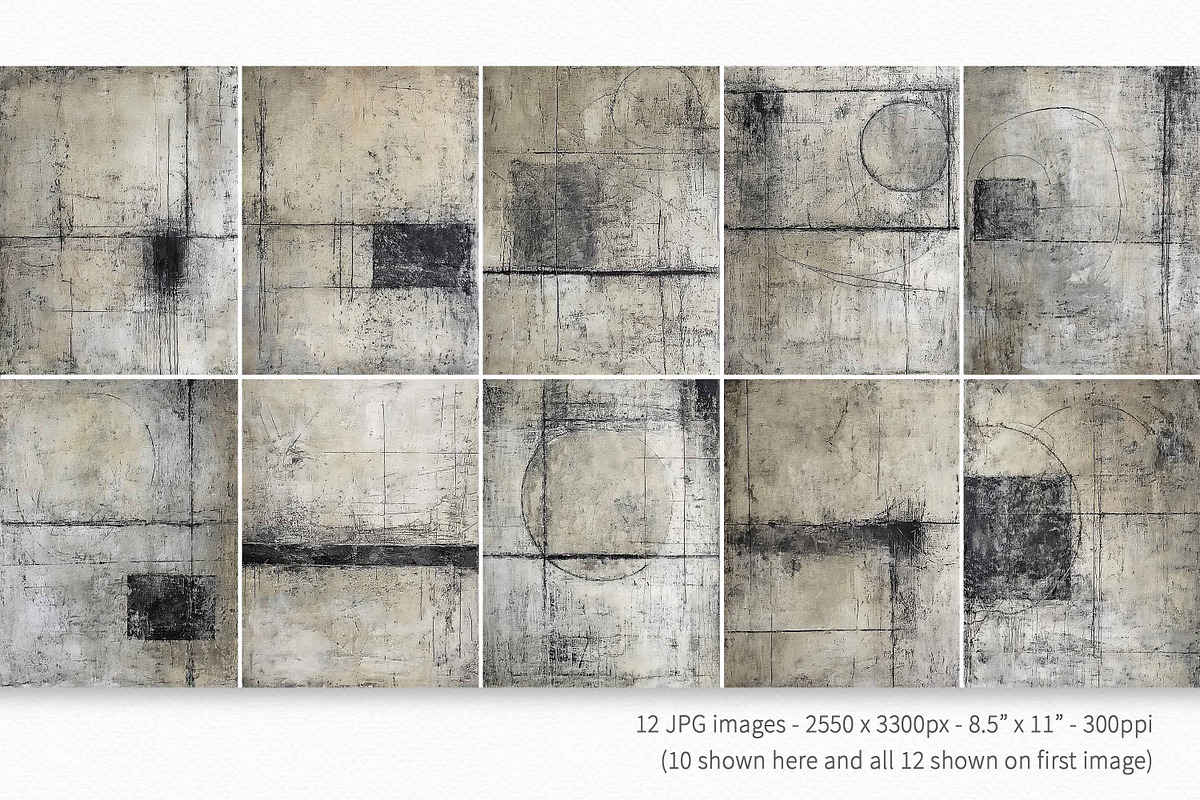 Inky Geometric Abstracts, a Decorative Illustration by rileyBgraphics (Photo 2 of 6)