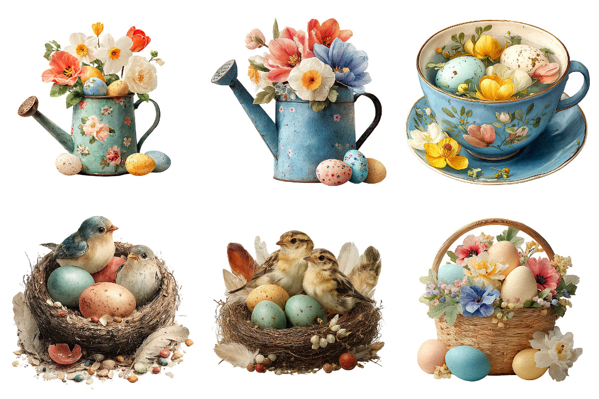 Easter Garden Clipart, an Illustration by DreamArtGraphic (Photo 2 of 4)