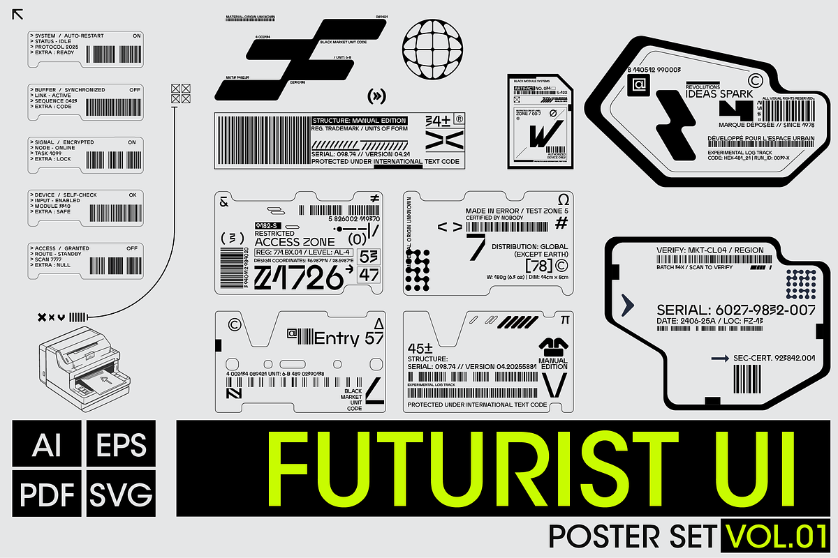 Futurist UI Graphic Elements, a Graphic by NoSpoon Design (Photo 1 of 7)