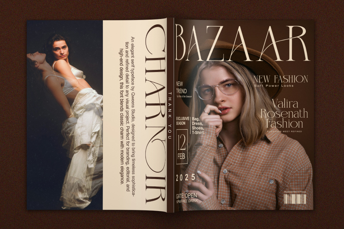Charnoir - Modern Elegant Luxury, a Serif Font by Qweera Studio (Photo 5 of 12)