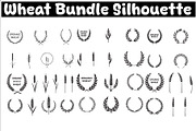 Wheat Laurel Silhouette Bundle, an Illustration by Creativeshirt (Thumbnail 1 of 2)