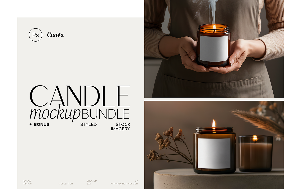 Candle Mockup Bundle • mca-03, a Packaging Mockup by Sjá Agency (Photo 1 of 11)