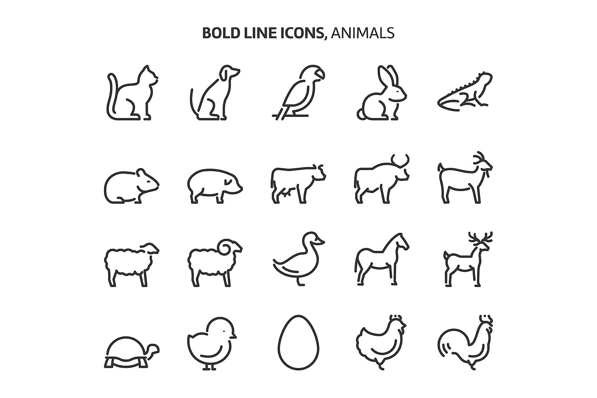 Bold Line Icons, an Outline Icon by Howcolour (Photo 19 of 151)
