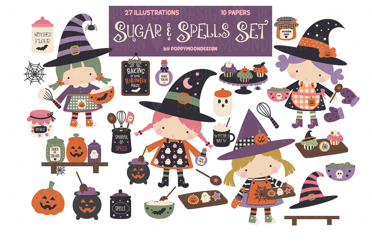 Sugar & Spells bundle, a Background Graphic by Poppymoondesign (Photo 1 of 5)