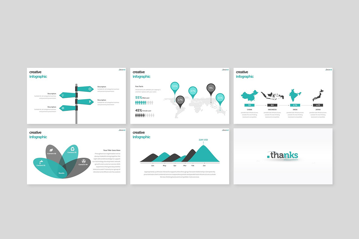 Second - Powerpoint Template, a Presentation Template by inspirasign
