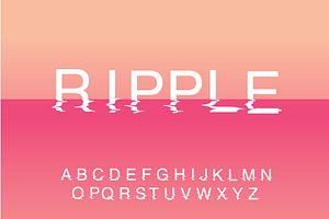 Ripple Typography Design Vector