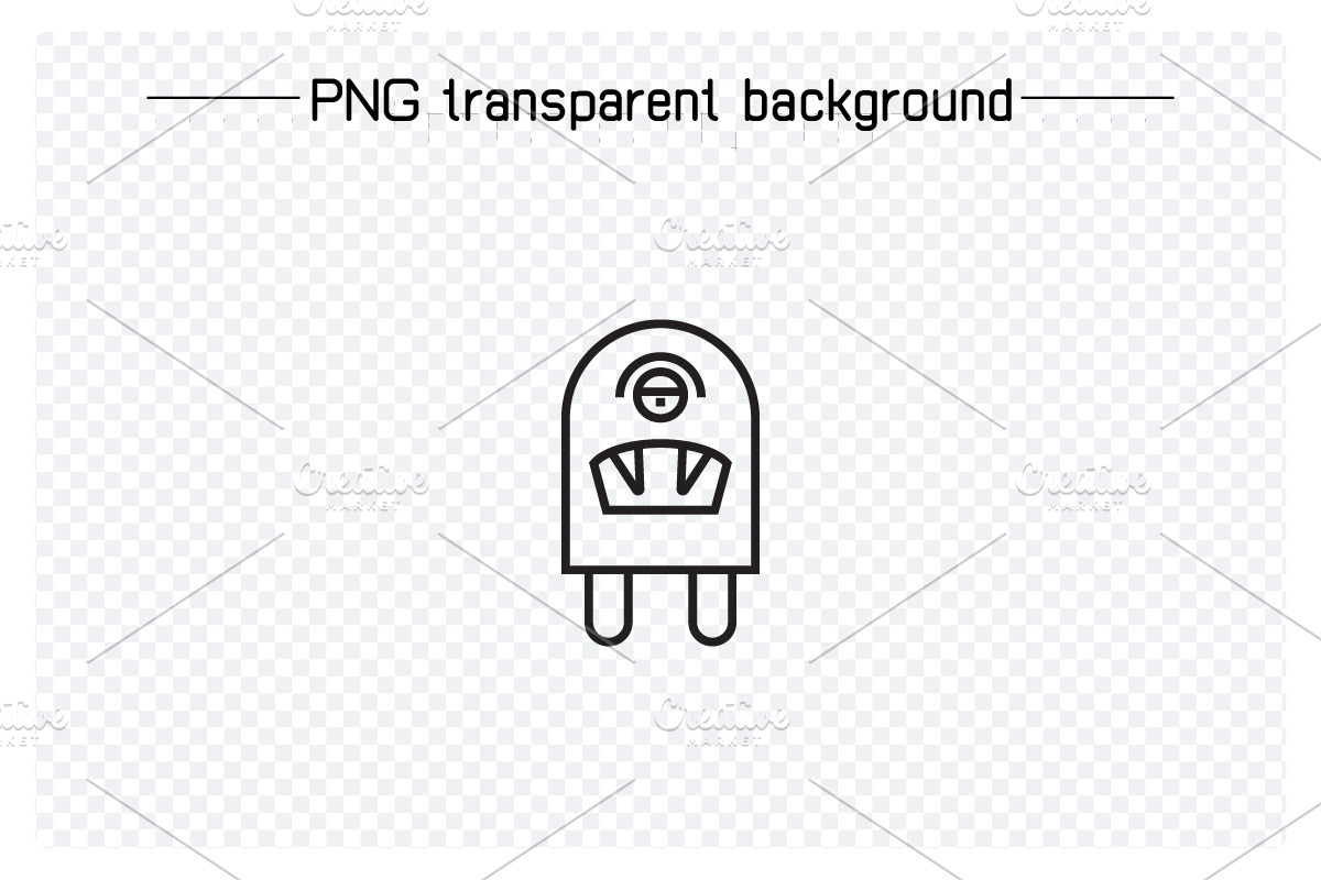 Cute Monster Avatars Illustrations, an Outline Icon by Designfour (Photo 2 of 7)