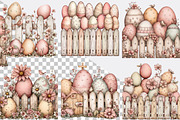 Whimsical Easter Eggs Fence Clipart, an Illustration by SVGArt (Thumbnail 2 of 7)