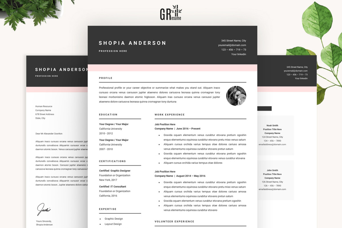 SALE Resume Template for MS Word, a Resume Template by GResume (Photo 2 of 8)