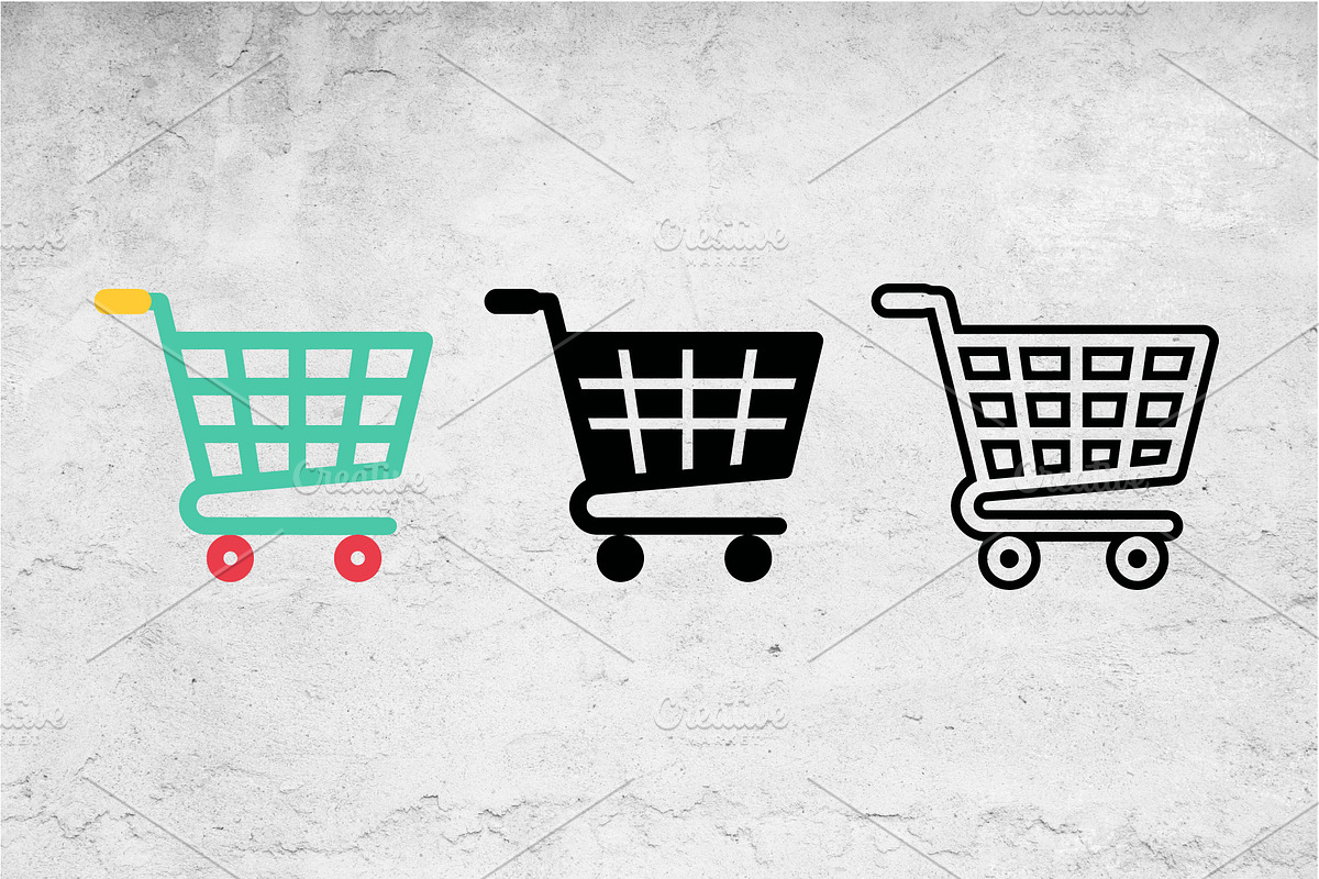 Shopping Cart Icons Set, an Outline Icon by Artonix (Photo 2 of 2)