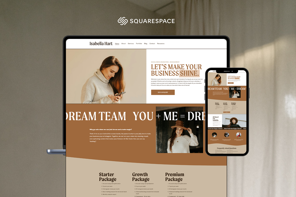 Squarespace 7.1 Website Template, a Squarespace Template by molly ho studio (Photo 1 of 9)