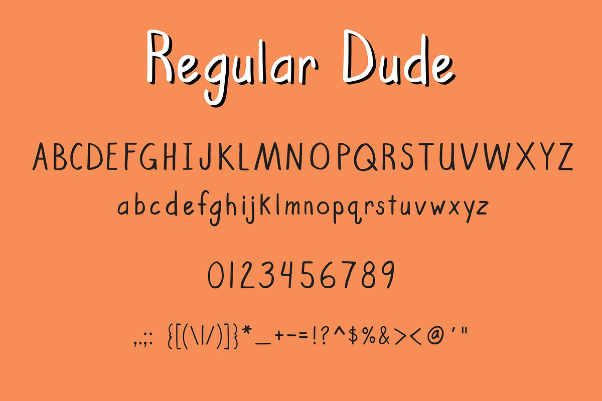 Regular Dude Font preview 2
