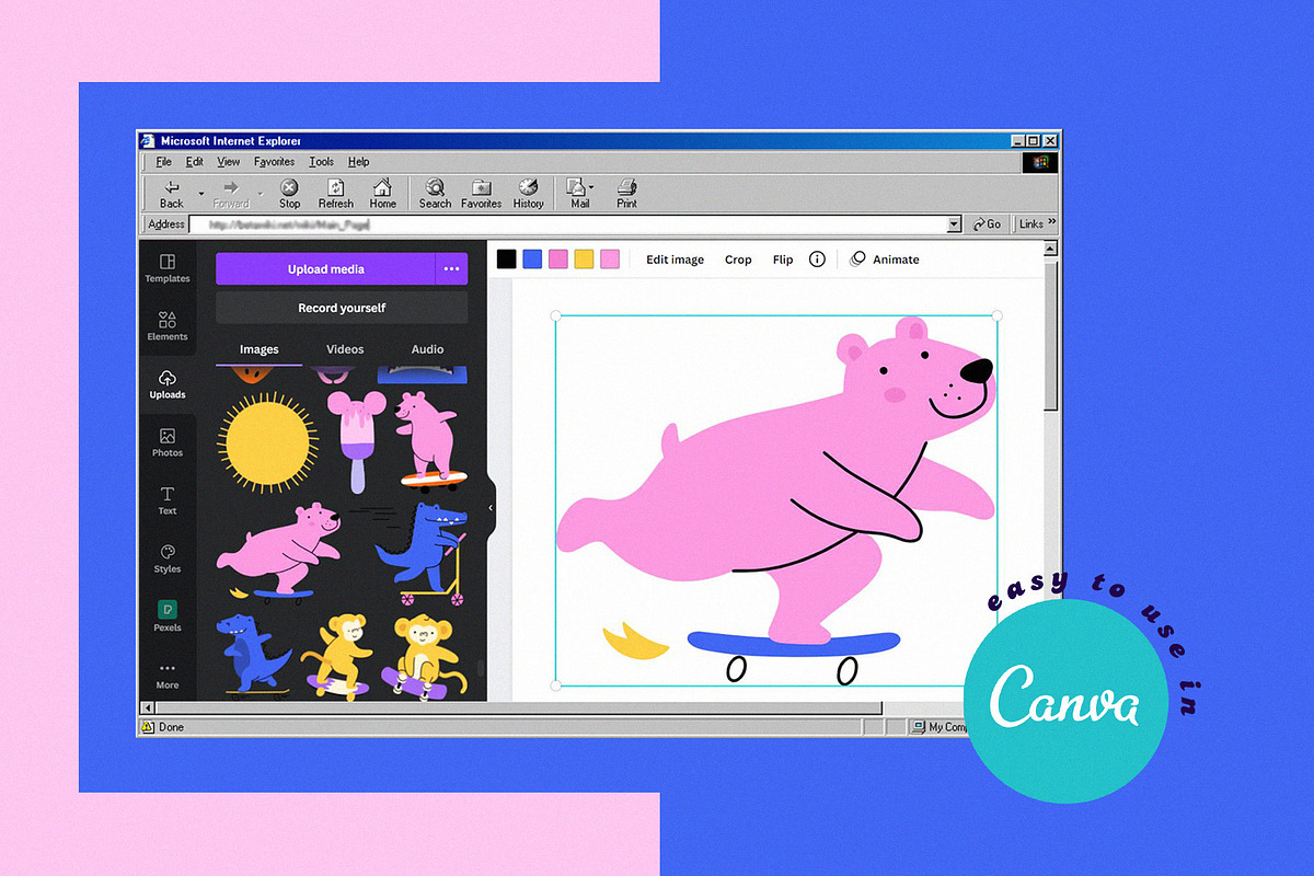 Cool Kid: 90s Graphic & Pattern Set, an Animal Illustration by AlekseliArt (Photo 6 of 13)
