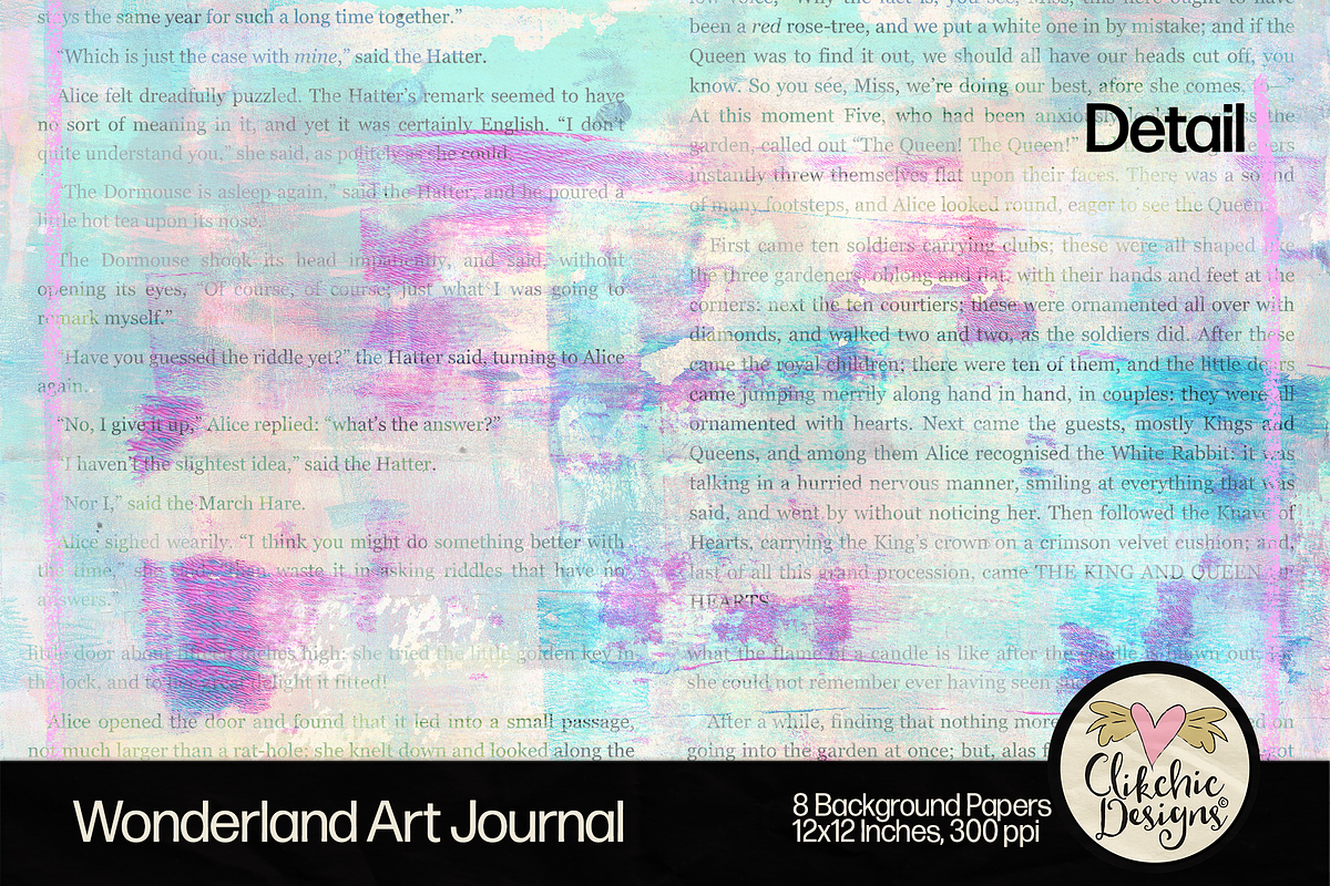 Wonderland Art Journal Backgrounds, a Texture Graphic by Clikchic Designs (Photo 9 of 10)