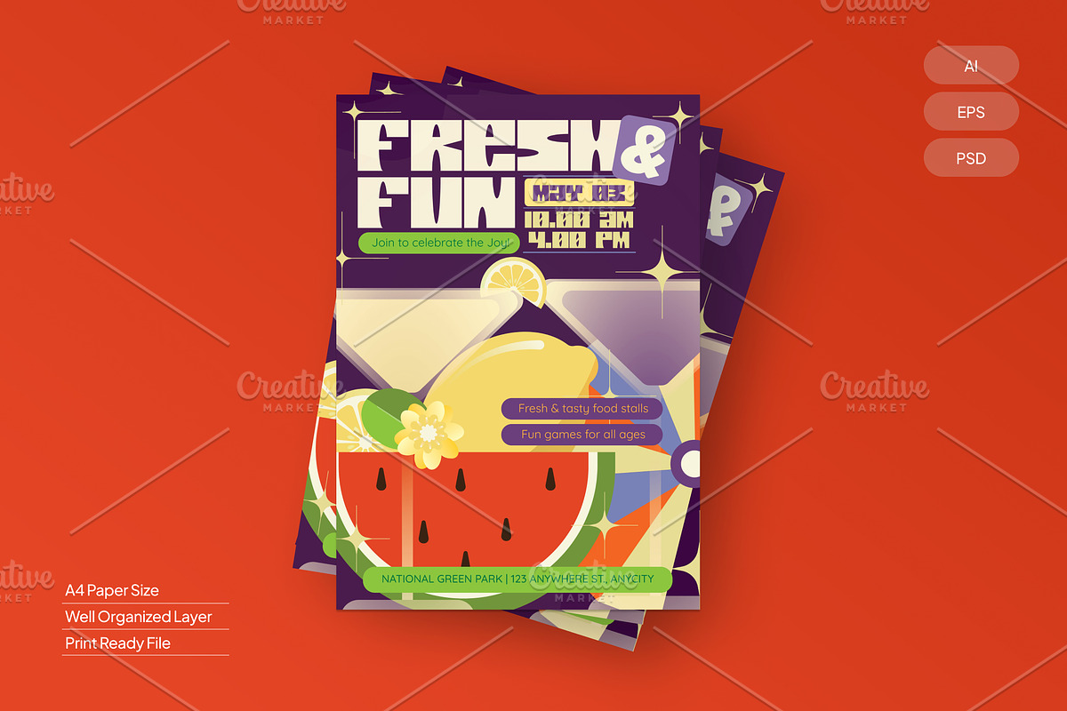 Fresh and Fun - Flyer, a Brochure Template by Izdihaar_Studio (Photo 1 of 4)