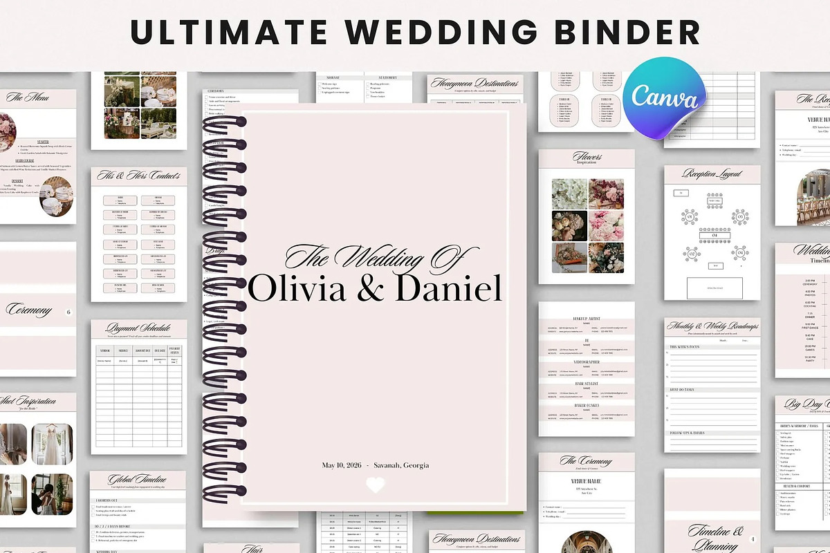 The Ultimate Wedding Day Binder, a Brochure Template by PixelBloomClub (Photo 1 of 8)