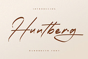 Huntberg Stylish Handdraw Font, a Handwritten Font by RantautypeStudio (Thumbnail 1 of 11)