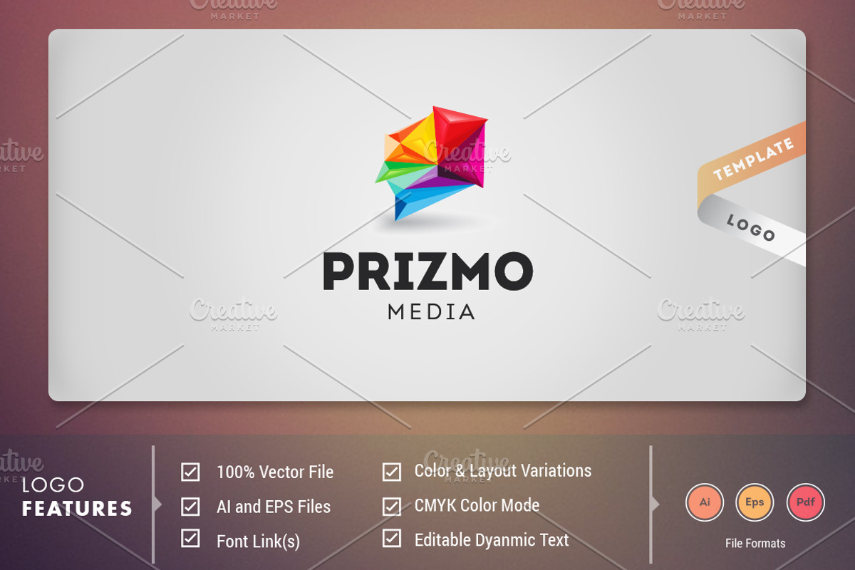 Prizm Media - Logo Template, a Branding & Logo Template by DynamikMedia (Photo 1 of 5)