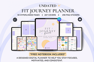 Fitness Digital Planner, a Templates & Theme by LumusStudio