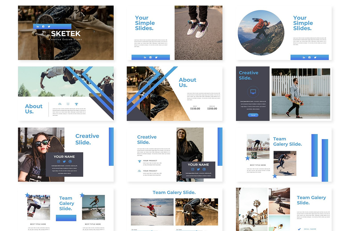 Sketek - Google Slides Template, a Presentation Template by AQR Studio