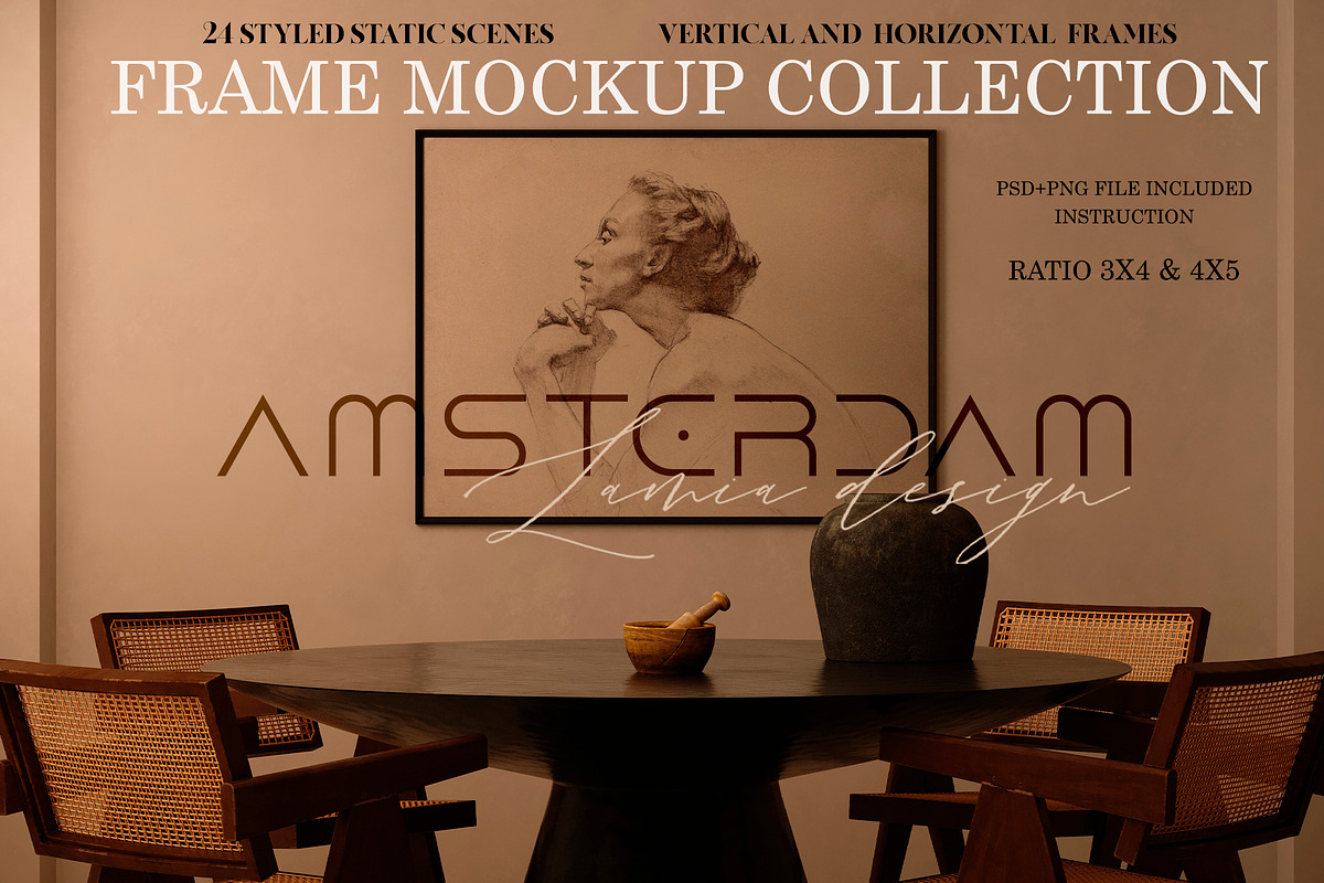 Japandi Frame Mockup Bundle, a Household Mockup by LAMIA DESIGN (Photo 1 of 18)