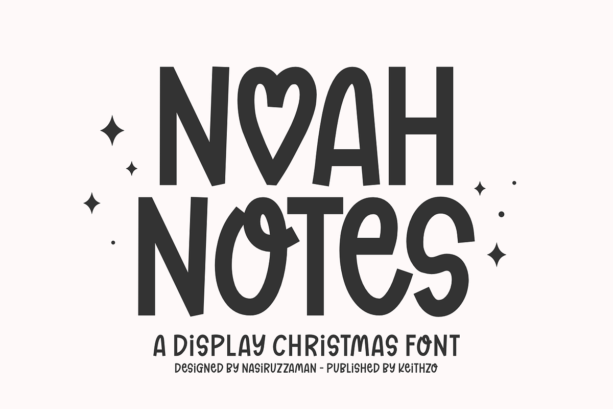 Noah Notes - Christmas Font, a Handwritten Font by Keithzo (Photo 1 of 6)