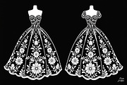 Fashion Dress Silhouette Bundle, an Illustration by BIPLOB EXPERT (Thumbnail 15 of 21)