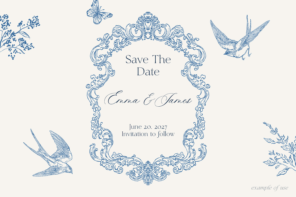 Vintage Floral Victorian Line Art, a Decorative Illustration by Madiwaso (Photo 7 of 9)