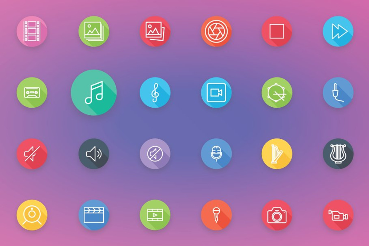 Media - Audio, Video & Photo Icons, a Solid Icon by FlatLineIcons (Photo 5 of 7)