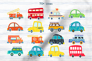 Kids set cute cars., a Pattern Graphic by KundolaArt (Thumbnail 7 of 11)