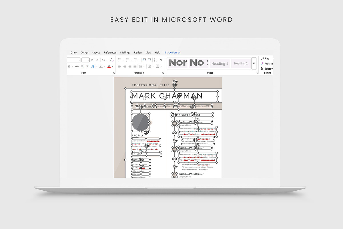 Resume Template | Word & PSD preview 6