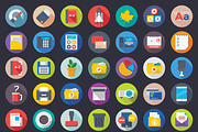 200 Flat School and Education Icons, a Duotone Icon by Creative Stall (Thumbnail 3 of 6)