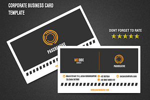 Corporate Business Card Template, a Business Card Template by mesuka