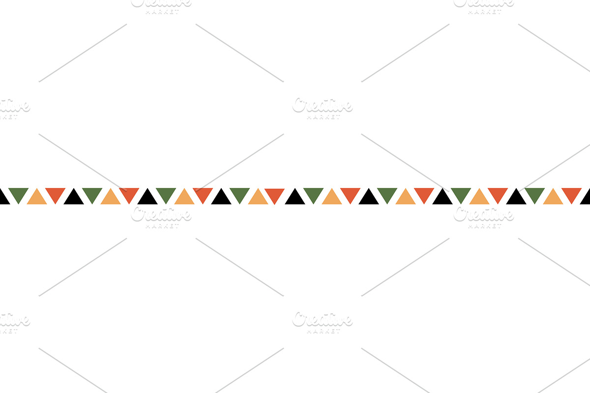 African Mexican Ethnic Motif Frame, a Decorative Illustration by Elena Pimukova (Photo 7 of 7)