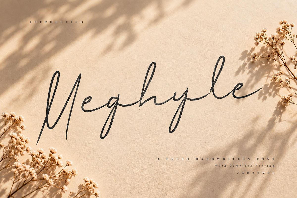 Meghyle – Brush Cursive Font, a Script Font by Jadatype.id (Photo 1 of 8)