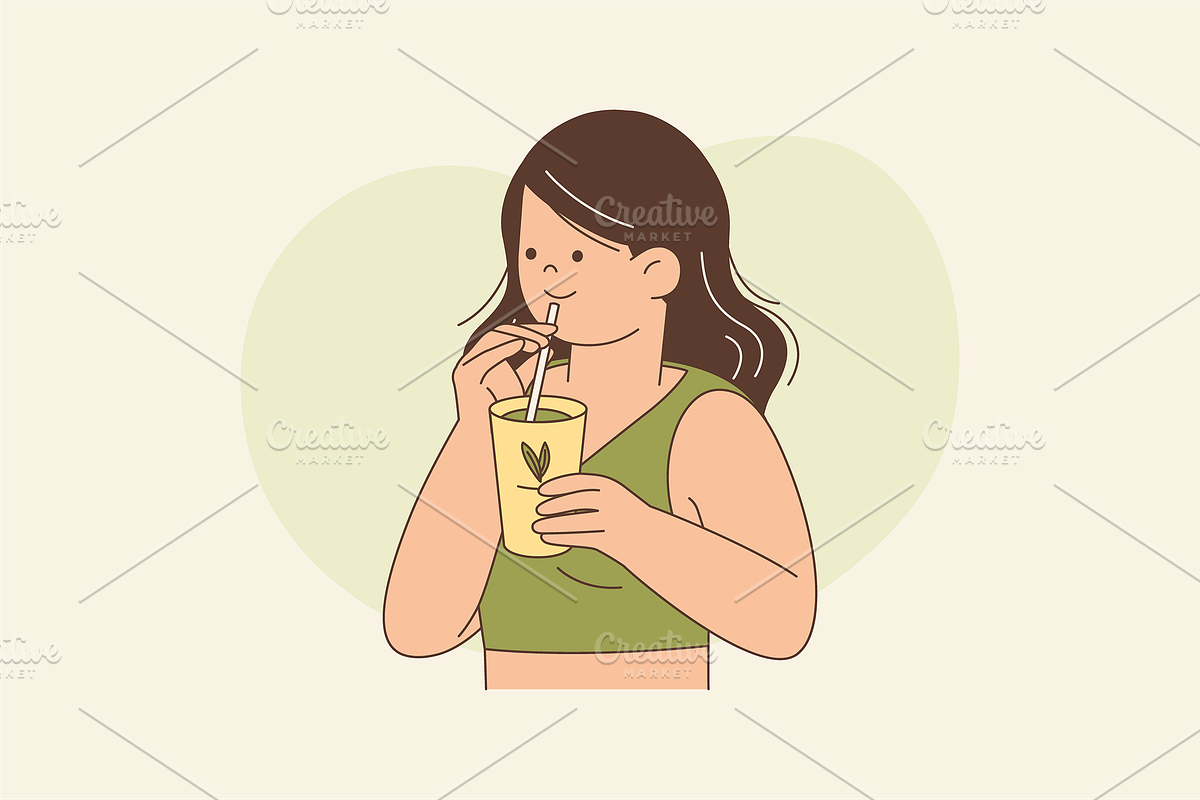People with Matcha Illustration, an Object Graphic by Jump Studio (Photo 3 of 12)