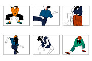 Crazy Dancers Vector Illustrations, a Person Illustration by Mariia Kovalchuk (Thumbnail 4 of 6)