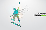 Silhouettes of a skateboarder, a Person Illustration by Matrosovv (Thumbnail 1 of 4)