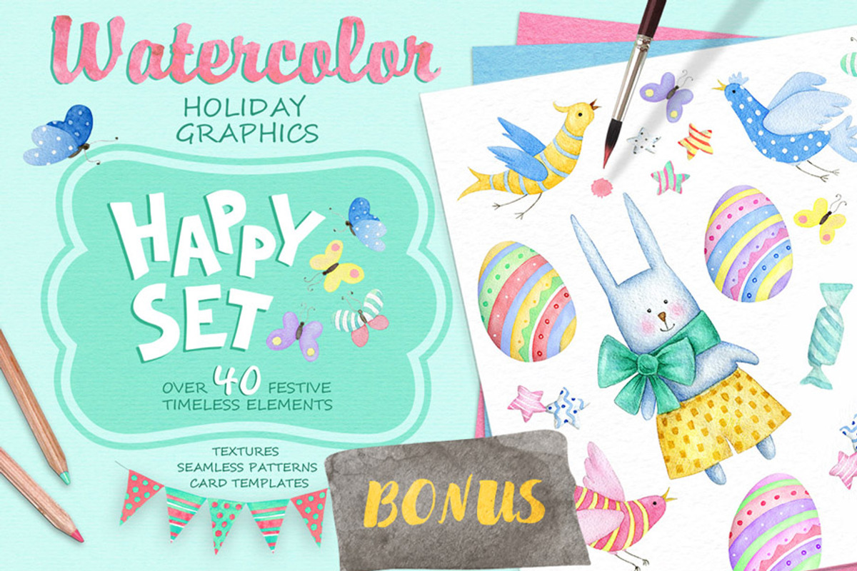 40% OFF! Watercolor Animals + BONUS, an Animal Illustration by Eva Katerina (Photo 6 of 11)