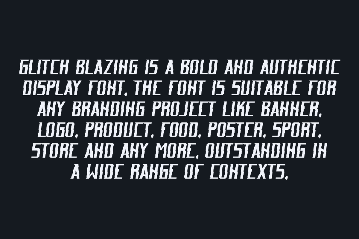 Glitch Blazing Font, a Blackletter Font by QR Design Studio (Photo 4 of 8)